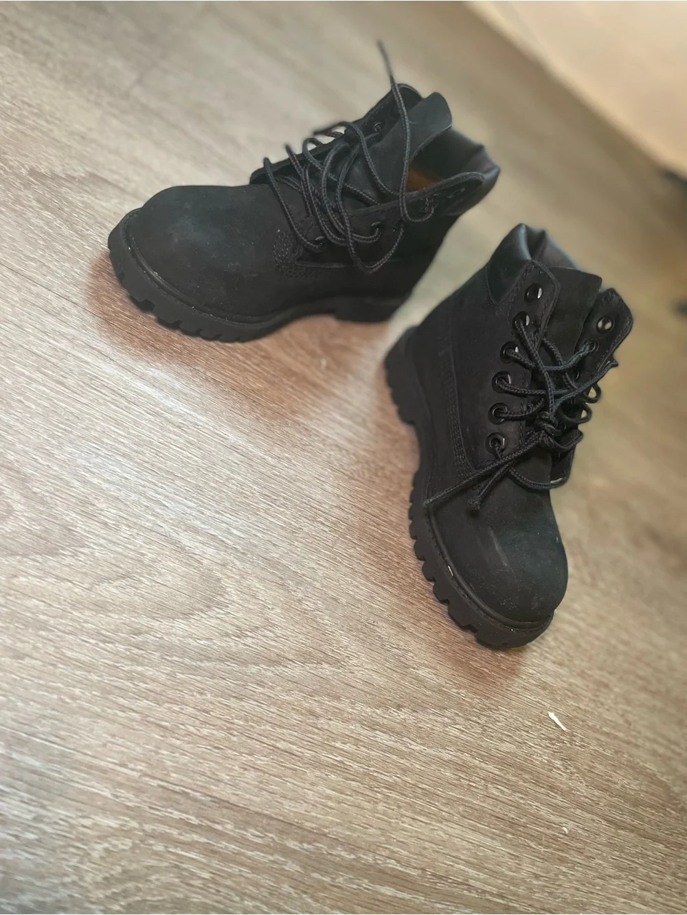 Timberland Kids Black Ankle Lace-Up Boots